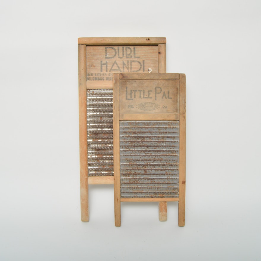 Two Small Vintage Washboards