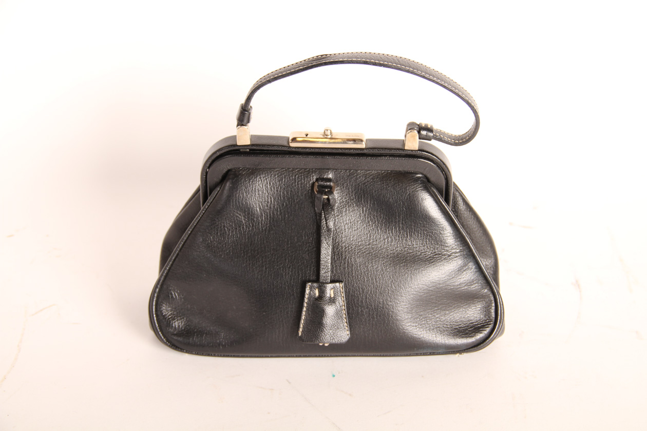 Black Prada Leather Handbag