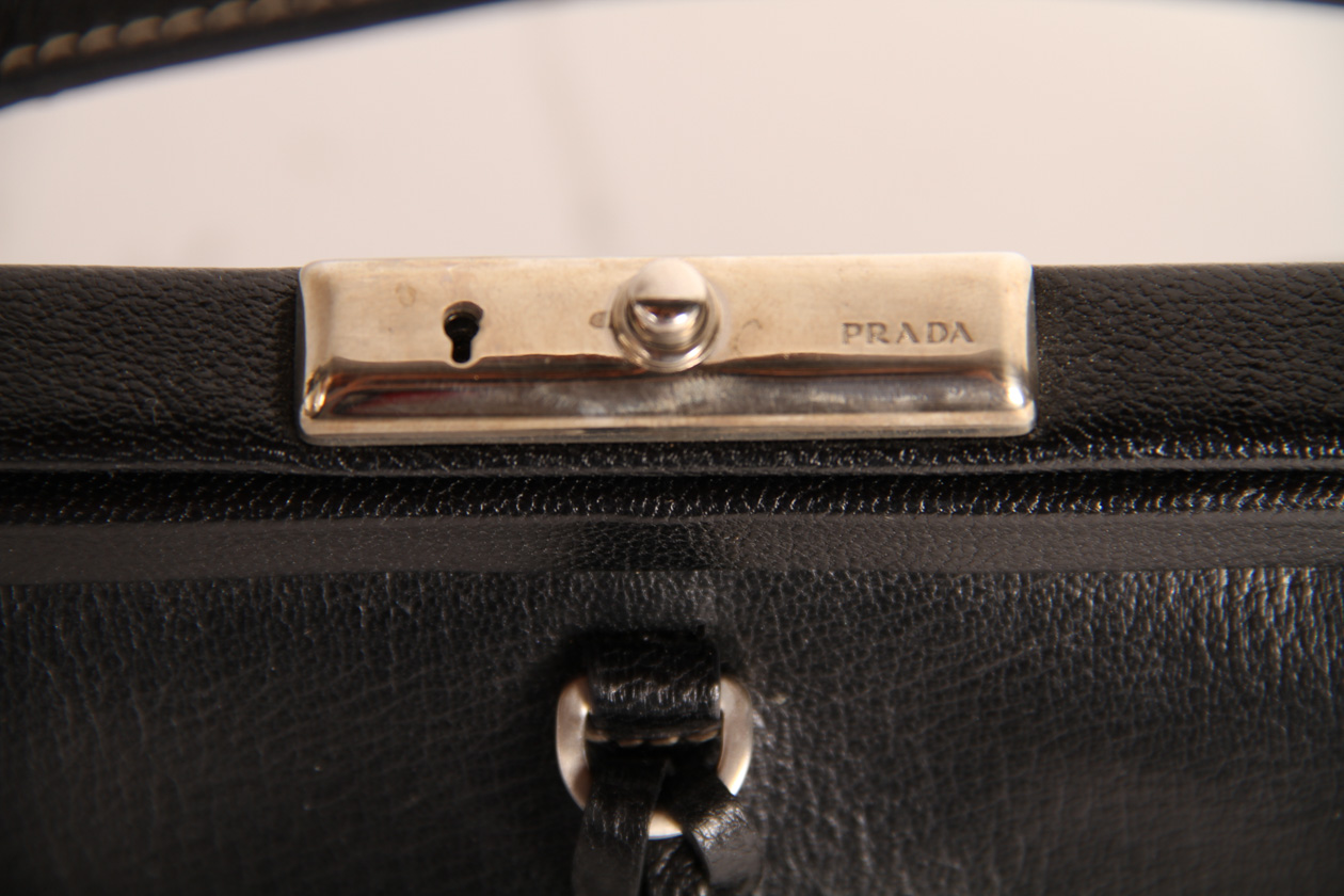 Black Prada Leather Handbag