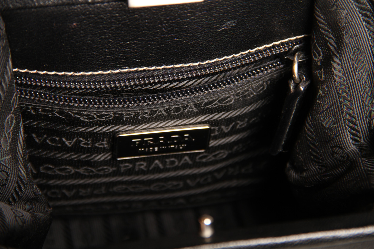 Black Prada Leather Handbag