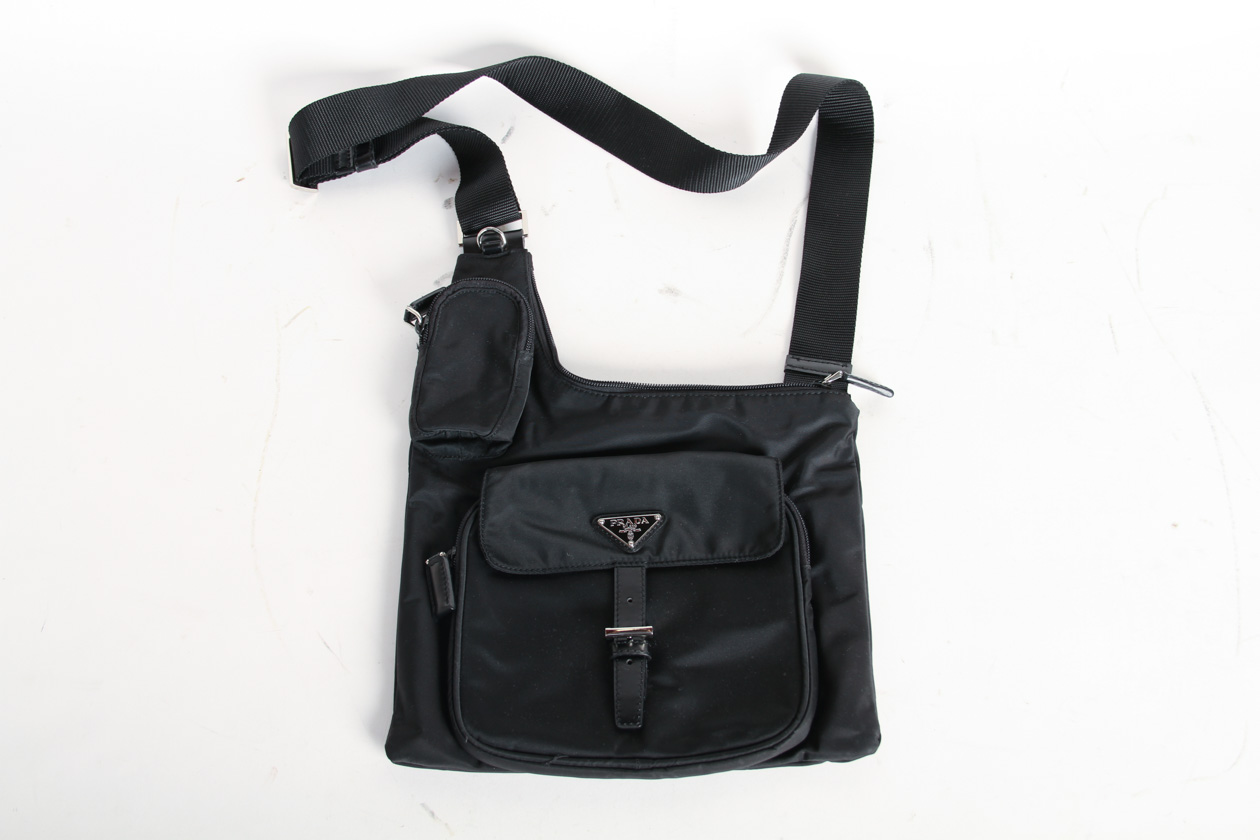 Black Prada Crossbody Purse