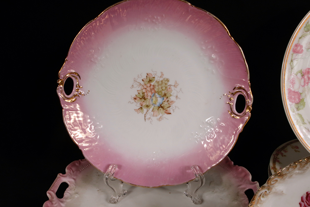 Collection of Antique and Vintage Pink China Pieces Including Thomas of Bavaria, Limoges, and Haviland