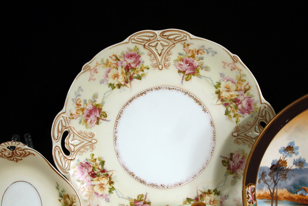 Collection of Antique and Vintage Pink China Pieces Including Thomas of Bavaria, Limoges, and Haviland