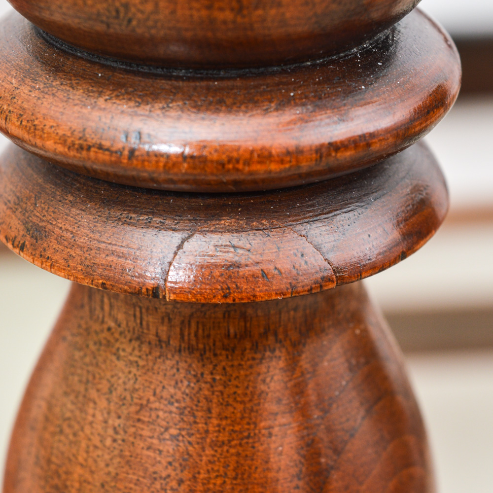 Antique Walnut Queen Size Four Poster Bed Frame