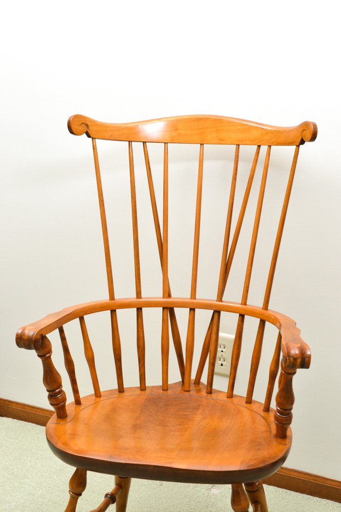 Six Vintage Nichols & Stone Co. "Old Pine" Windsor Chairs