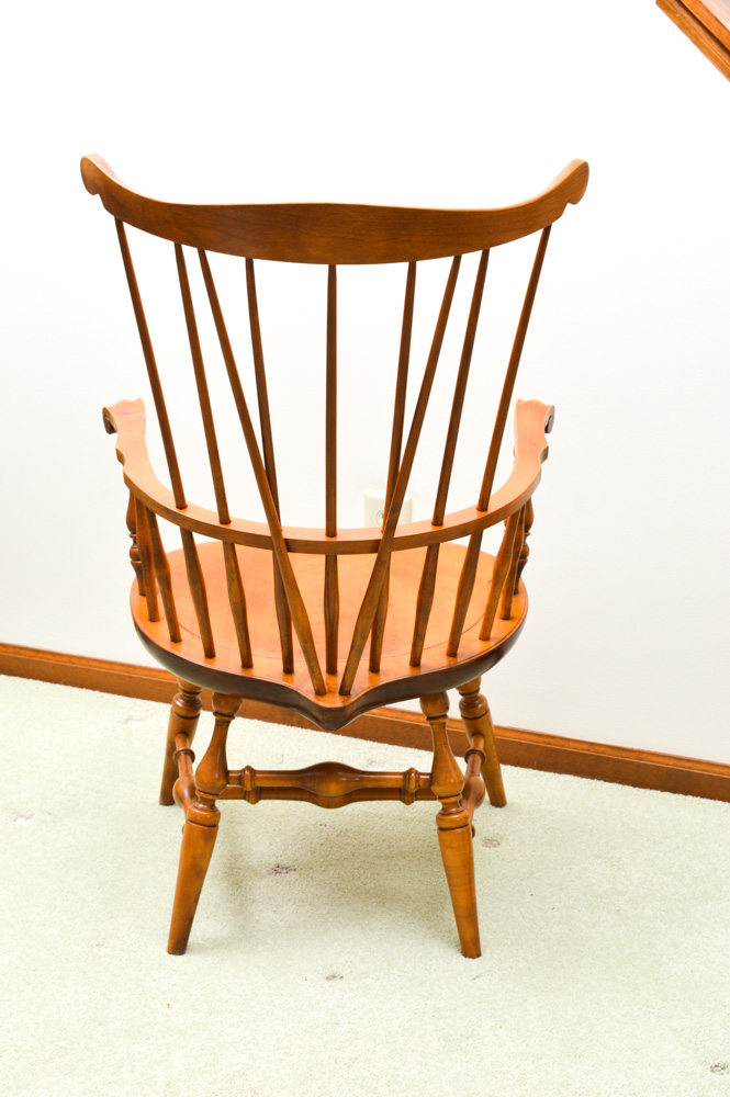 Six Vintage Nichols & Stone Co. "Old Pine" Windsor Chairs