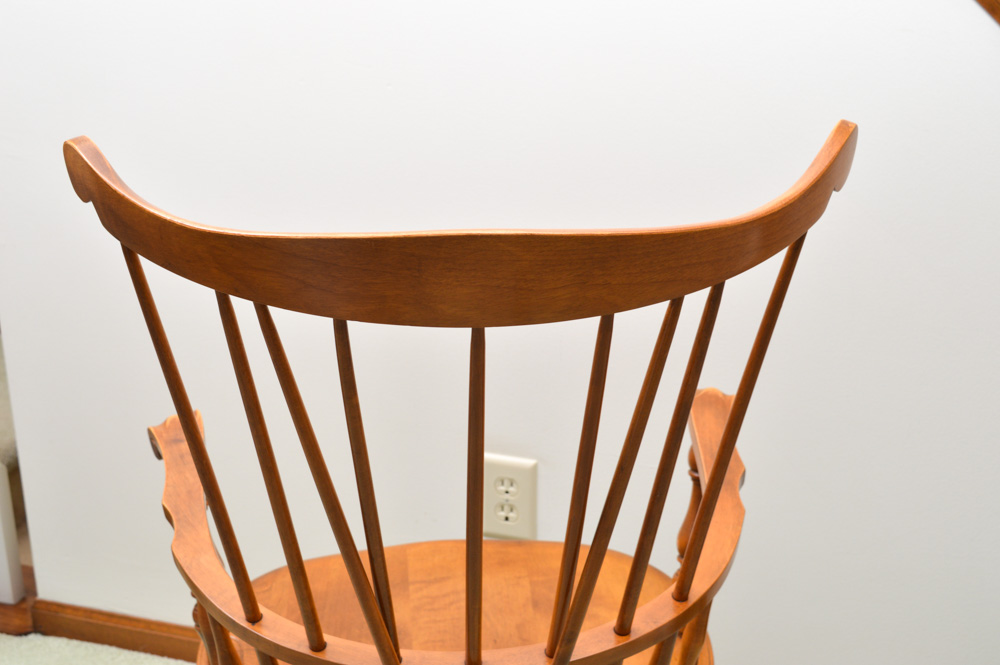 Six Vintage Nichols & Stone Co. "Old Pine" Windsor Chairs