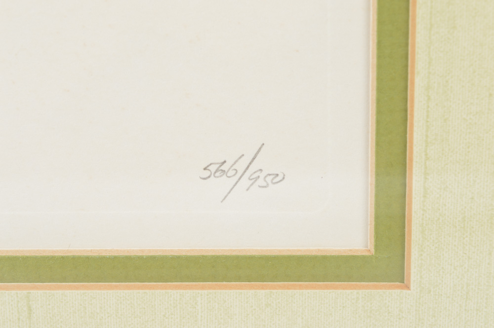 Signed Limited Edition John A. Ruthven Print Titled "Cedar Waxwings"