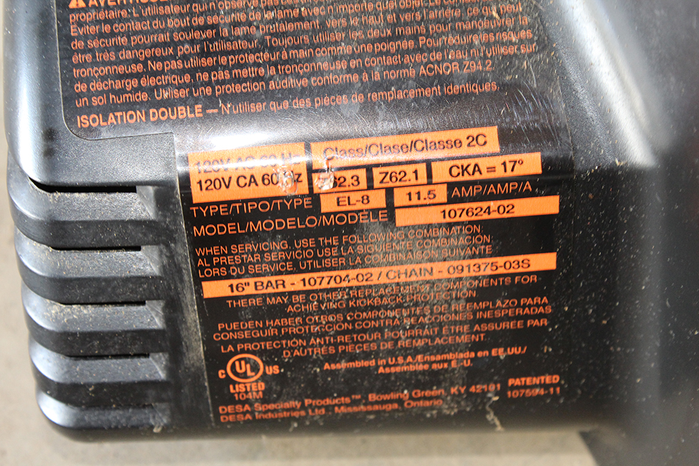 Remington 16" Electric Chainsaw