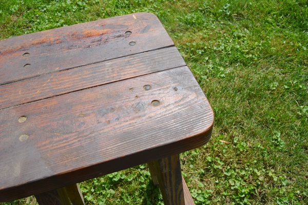 Three Wood Workbench Stools