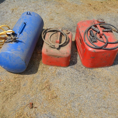 Air Compressor and Empty Gas Containers