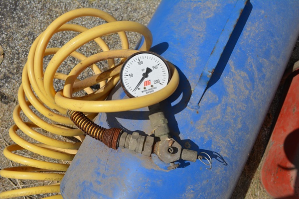 Air Compressor and Empty Gas Containers