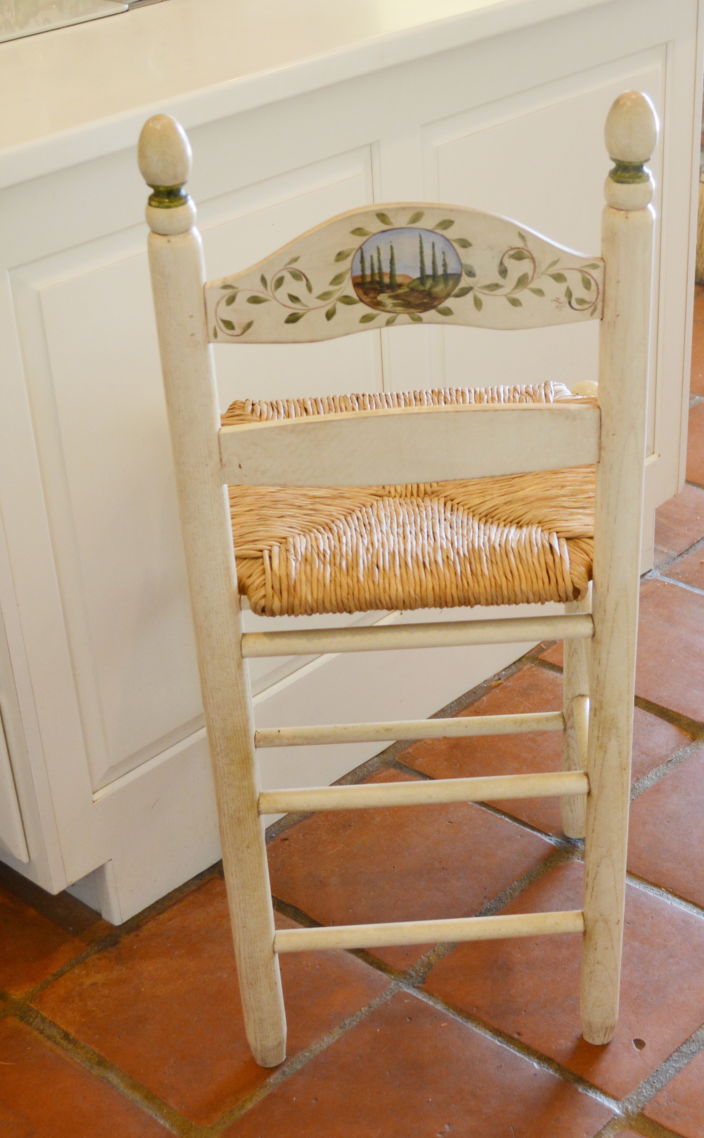 Rush Seat Counter Stool