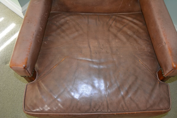 Retro Brown Leather Armchair