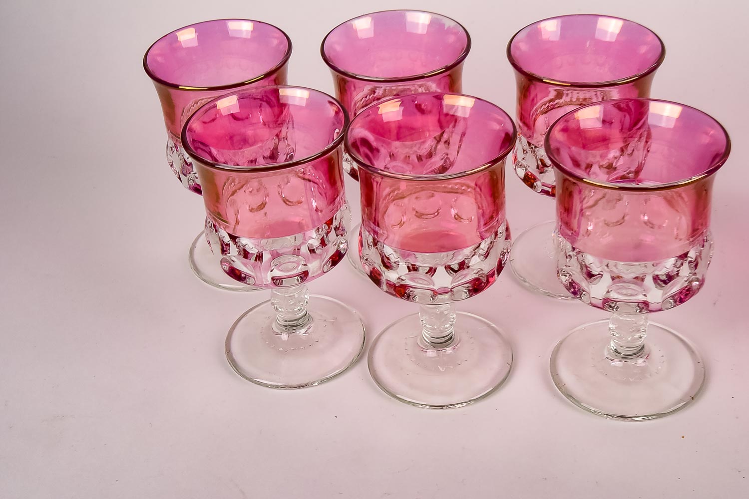 "King's Crown-Ruby Flashed" Glassware by Tiffin Franciscan