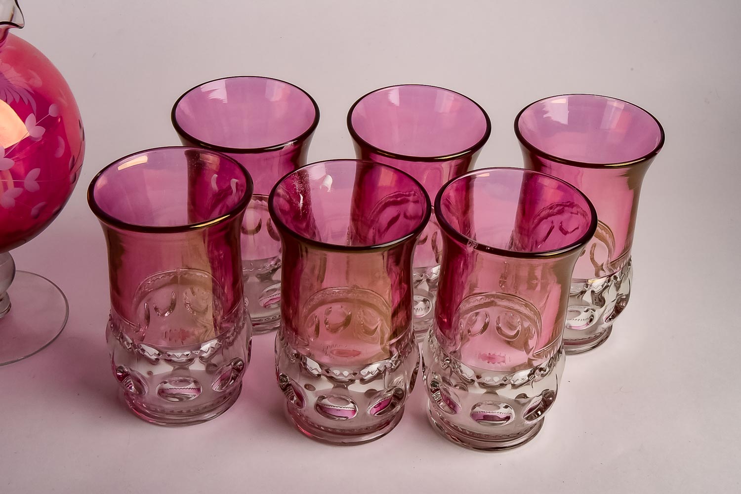 "King's Crown-Ruby Flashed" Glassware by Tiffin Franciscan