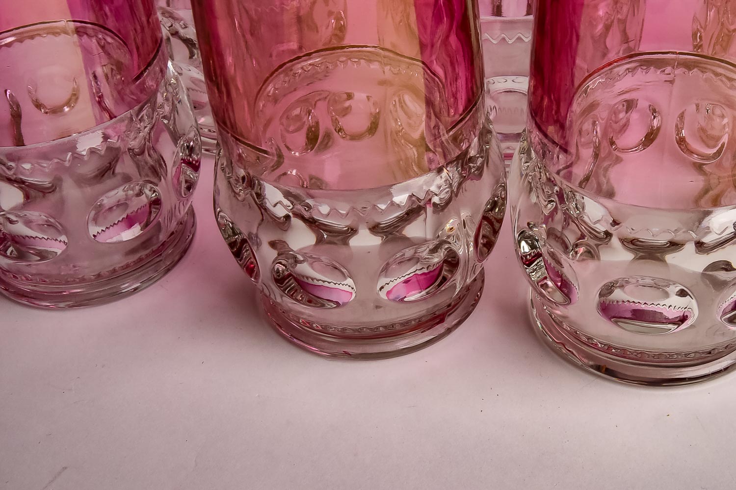"King's Crown-Ruby Flashed" Glassware by Tiffin Franciscan