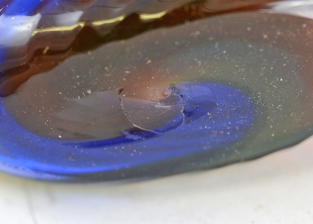 Mark Weiner Signed Rainbow Art Glass Pitcher