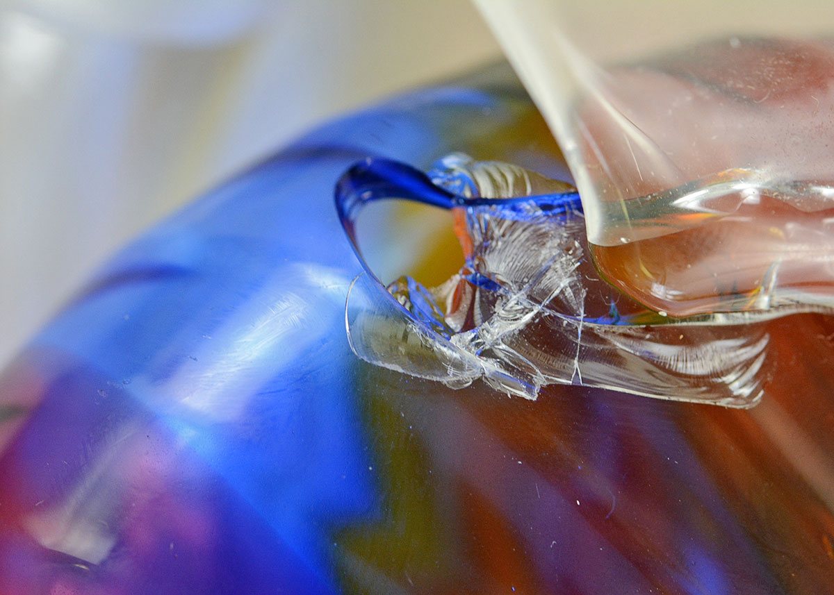 Mark Weiner Signed Rainbow Art Glass Pitcher