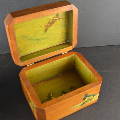 Ceramic Duck, Wood Duck Box, and a Pheasant Ash Receiver