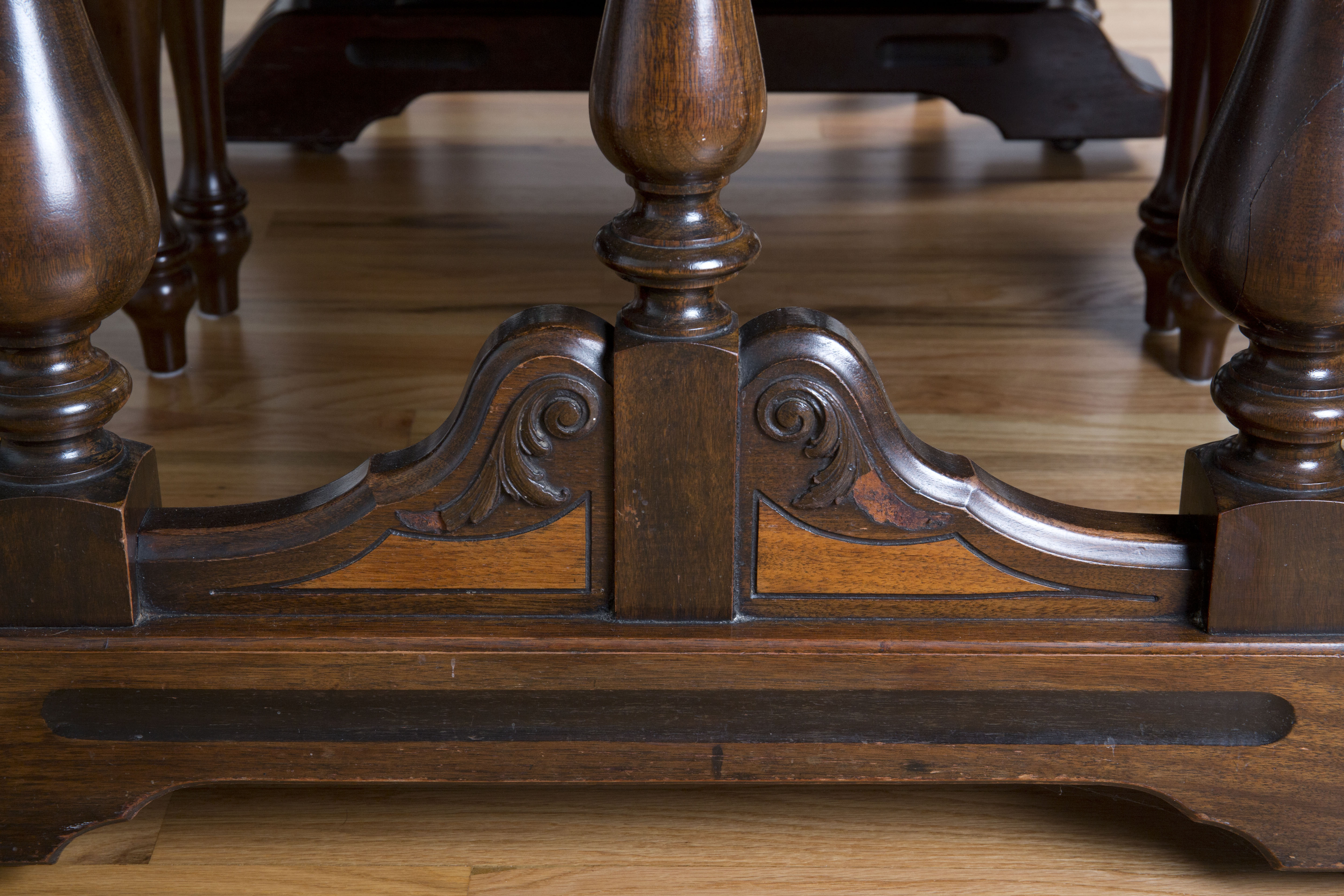 Cherry Stained Dining Table with Chairs