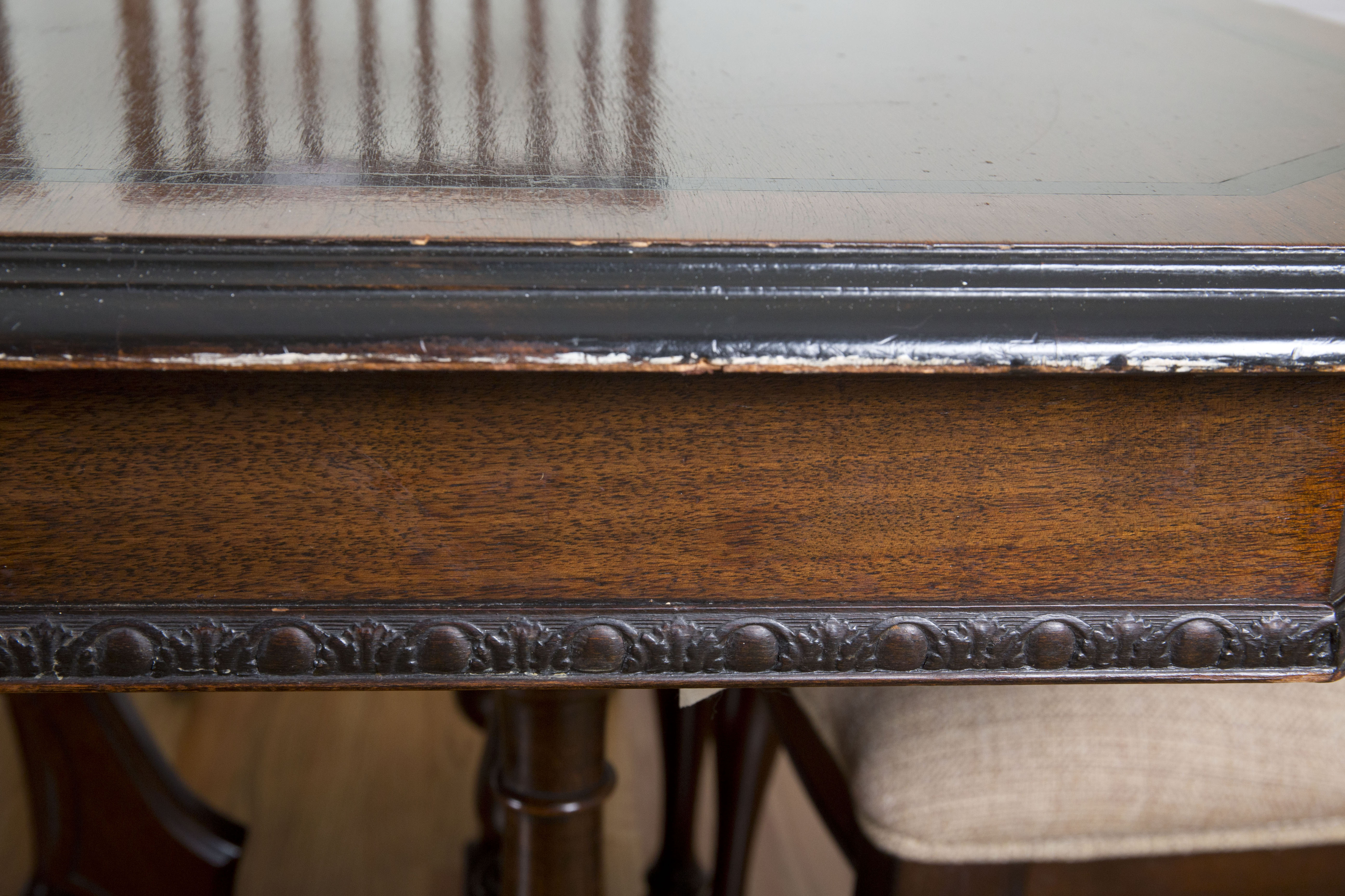 Cherry Stained Dining Table with Chairs