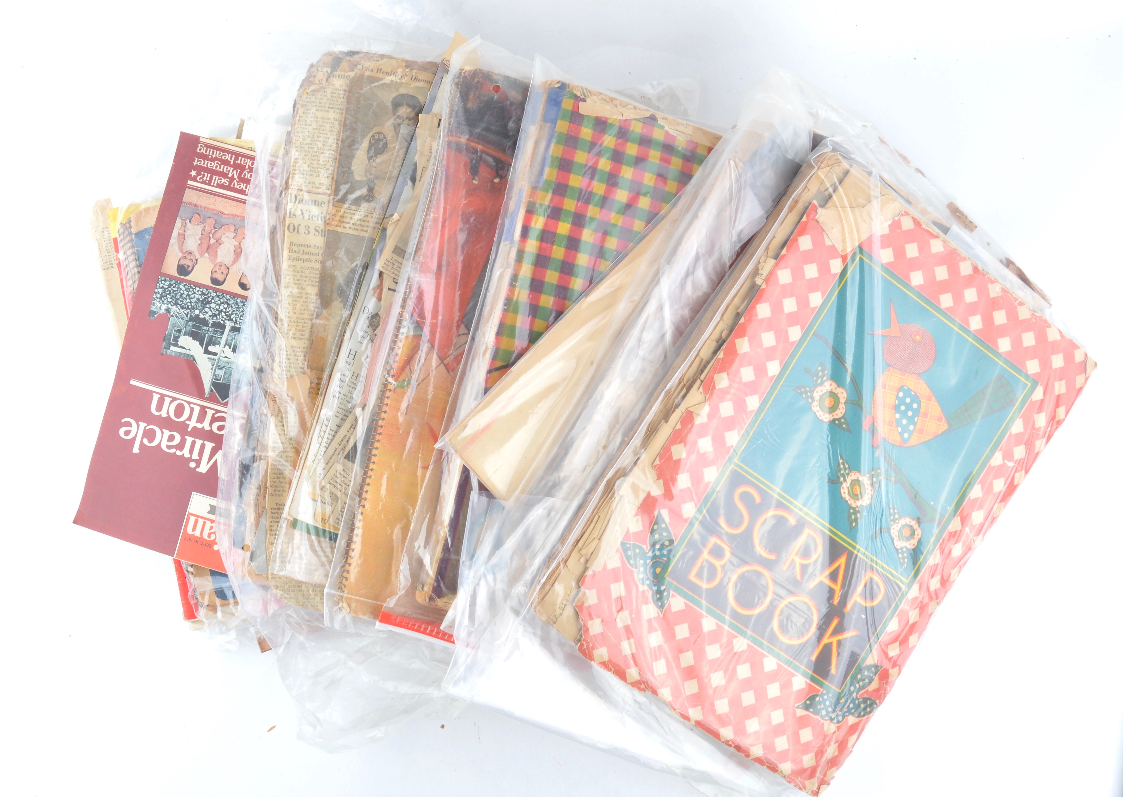 Vintage Dionne Quintuplets Scrapbooks and Framed Karo Ad