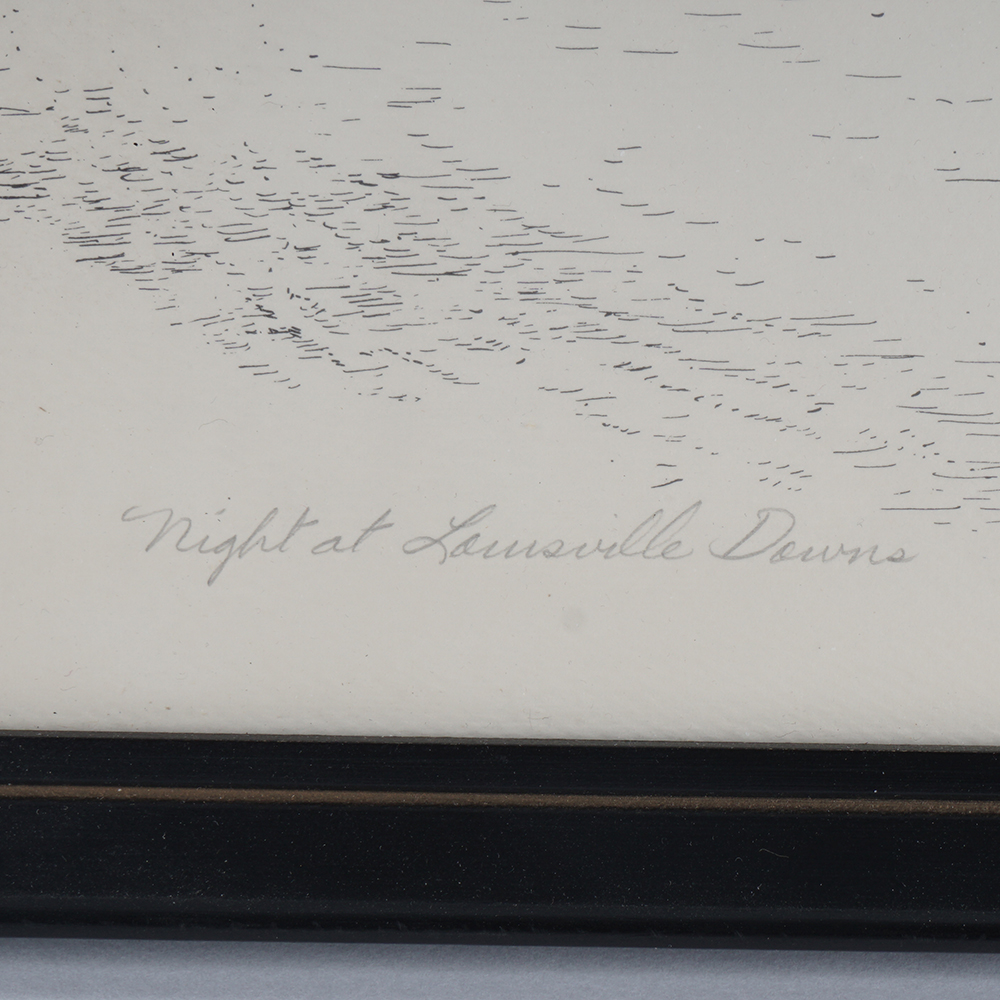 Four Framed Signed Equestrian Etchings by Tony Oswald