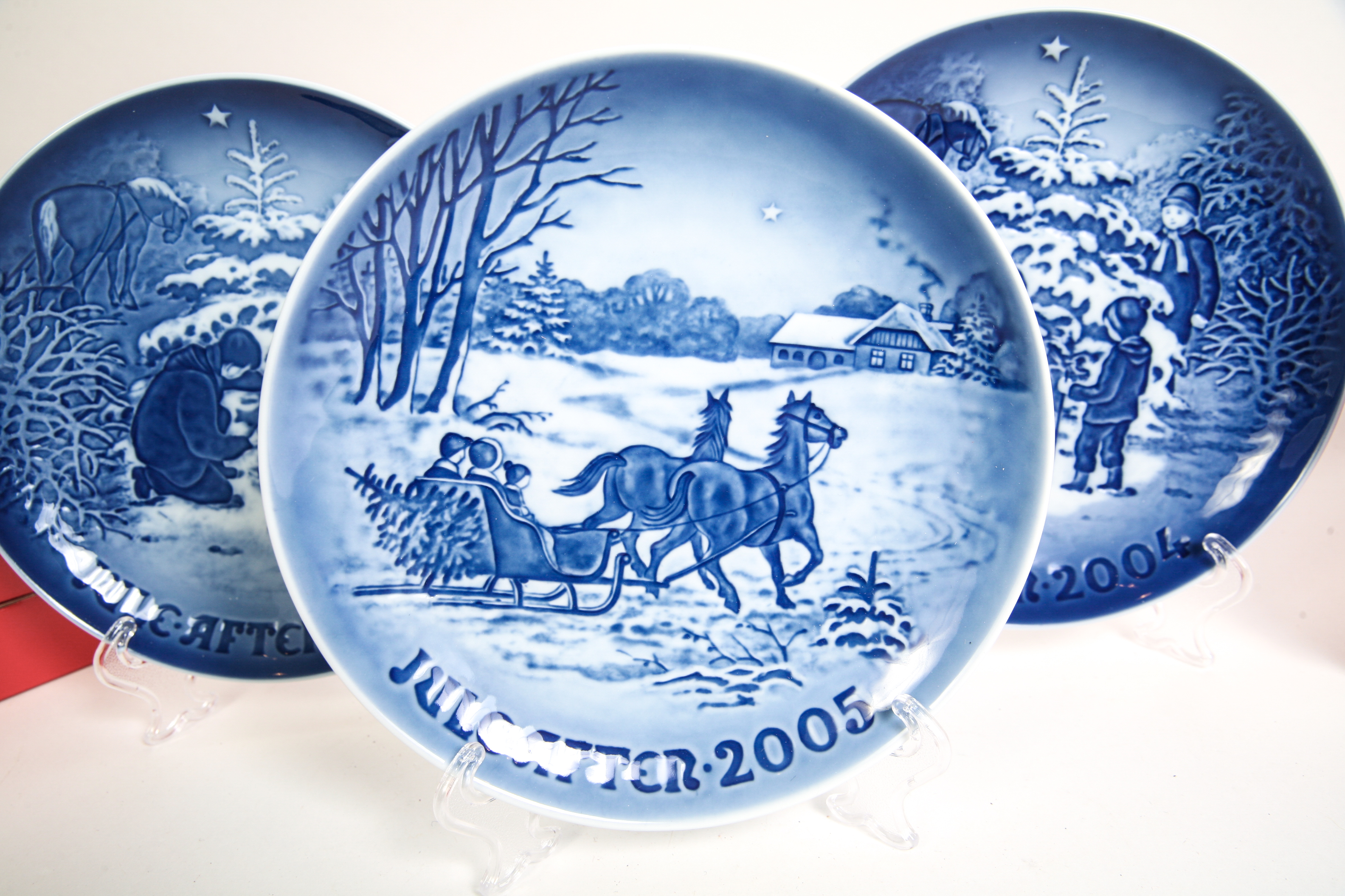 Seven 2000-2005 Bing & Grondahl Porcelain Christmas Plates