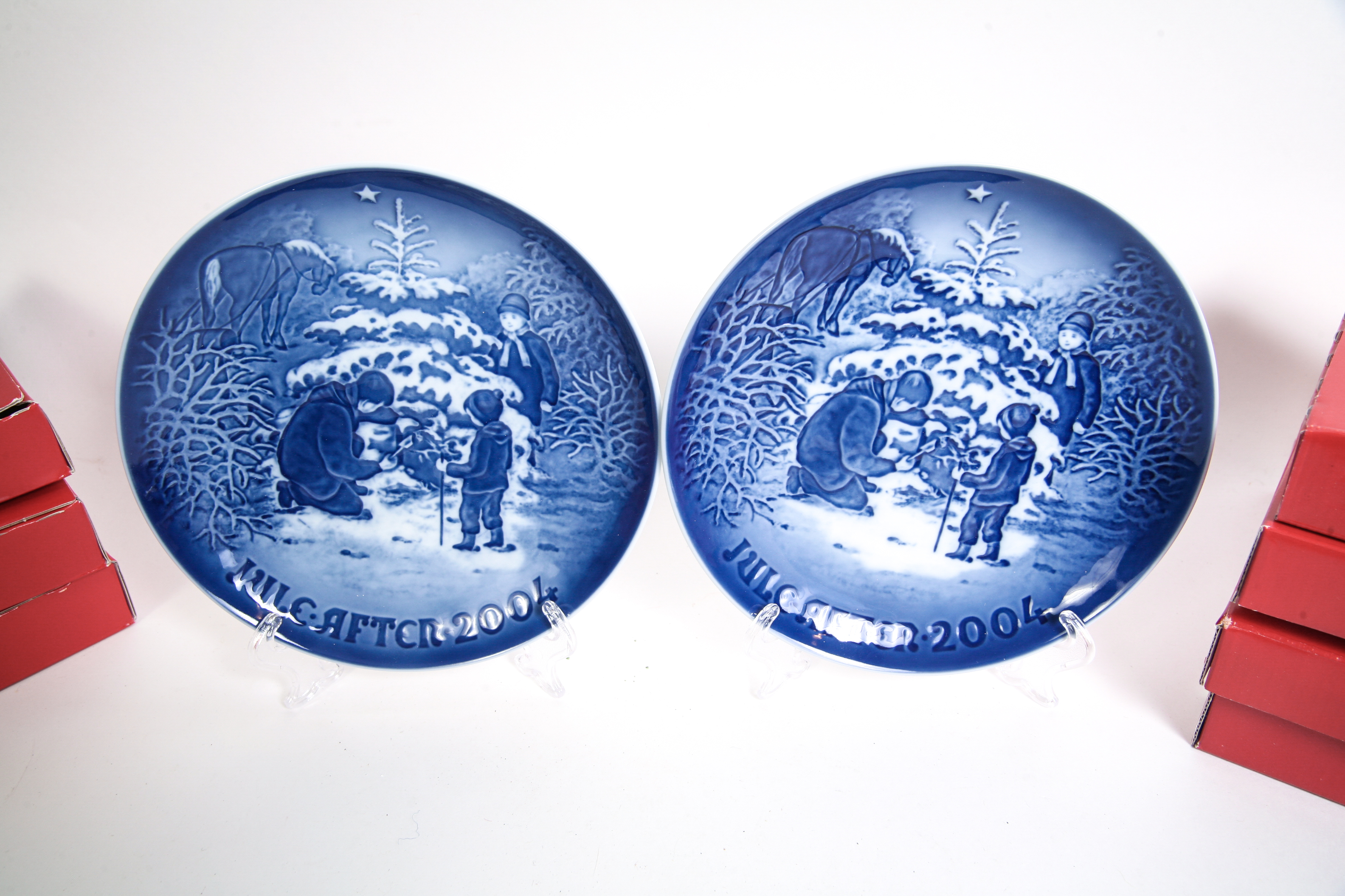 Seven 2000-2005 Bing & Grondahl Porcelain Christmas Plates