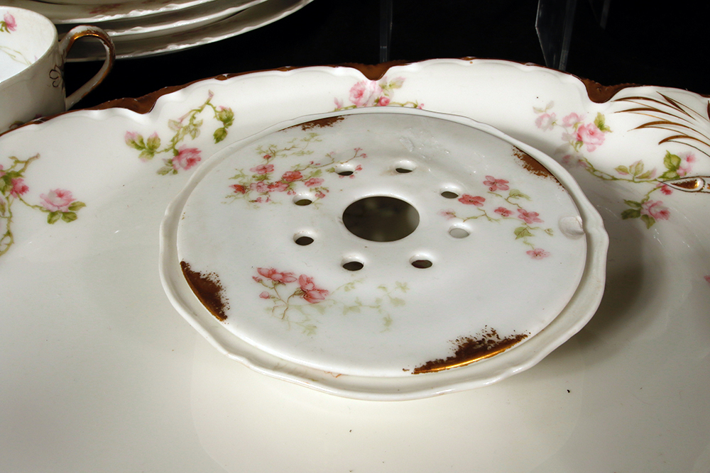 Assortment of Haviland Pink Rose Pattern China