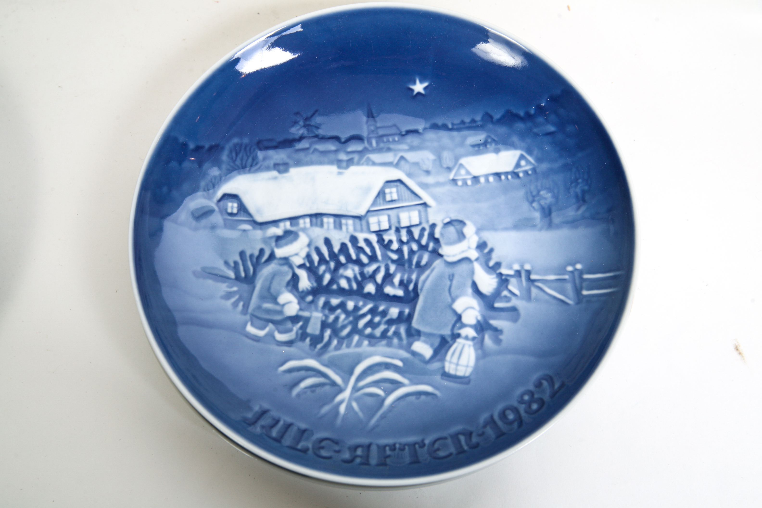 Nine 1980-1988 Bing & Grondahl Porcelain Christmas Plates