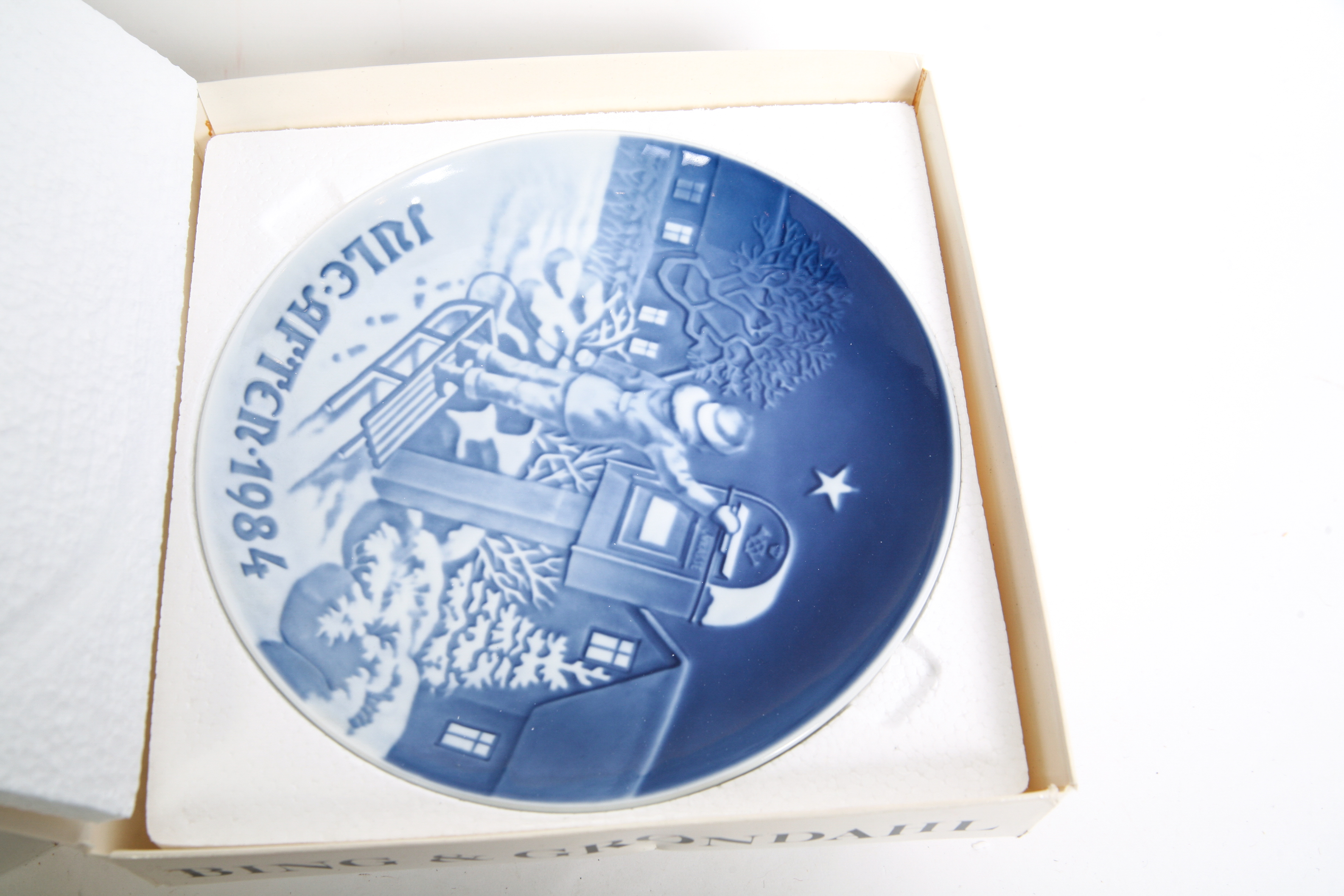 Nine 1980-1988 Bing & Grondahl Porcelain Christmas Plates