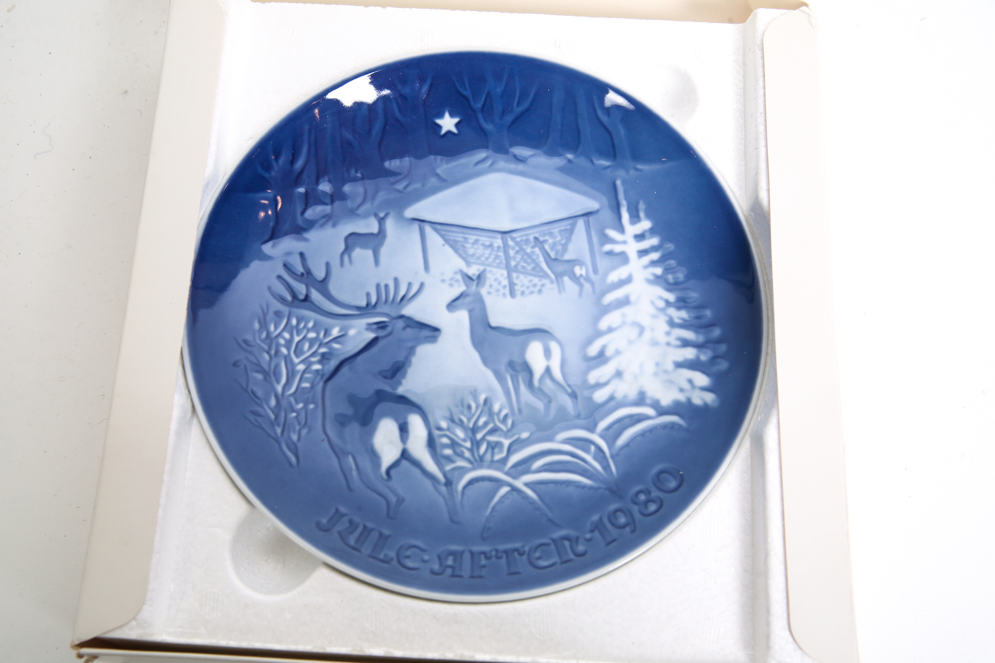 Nine 1980-1988 Bing & Grondahl Porcelain Christmas Plates