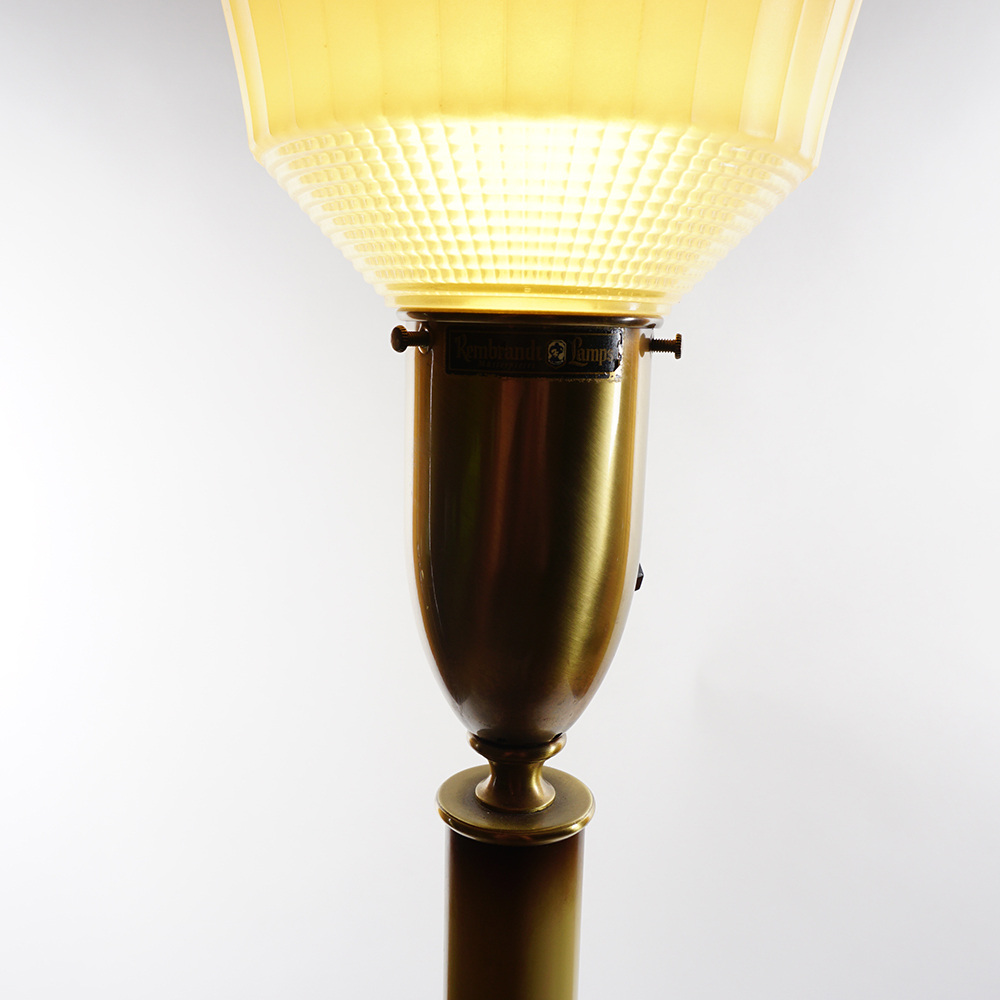 Tall Vintage Brass Buffet Lamp