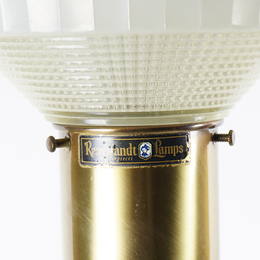 Tall Vintage Brass Buffet Lamp