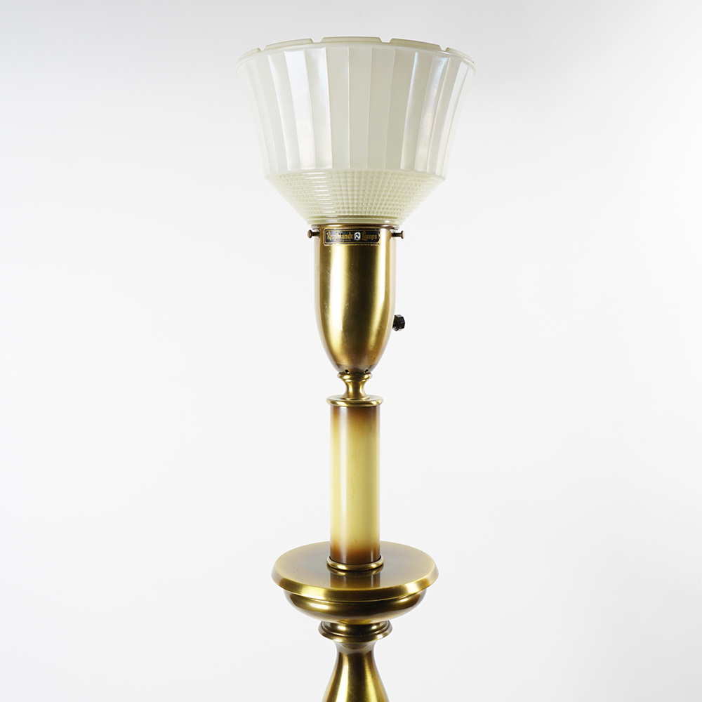 Tall Vintage Brass Buffet Lamp