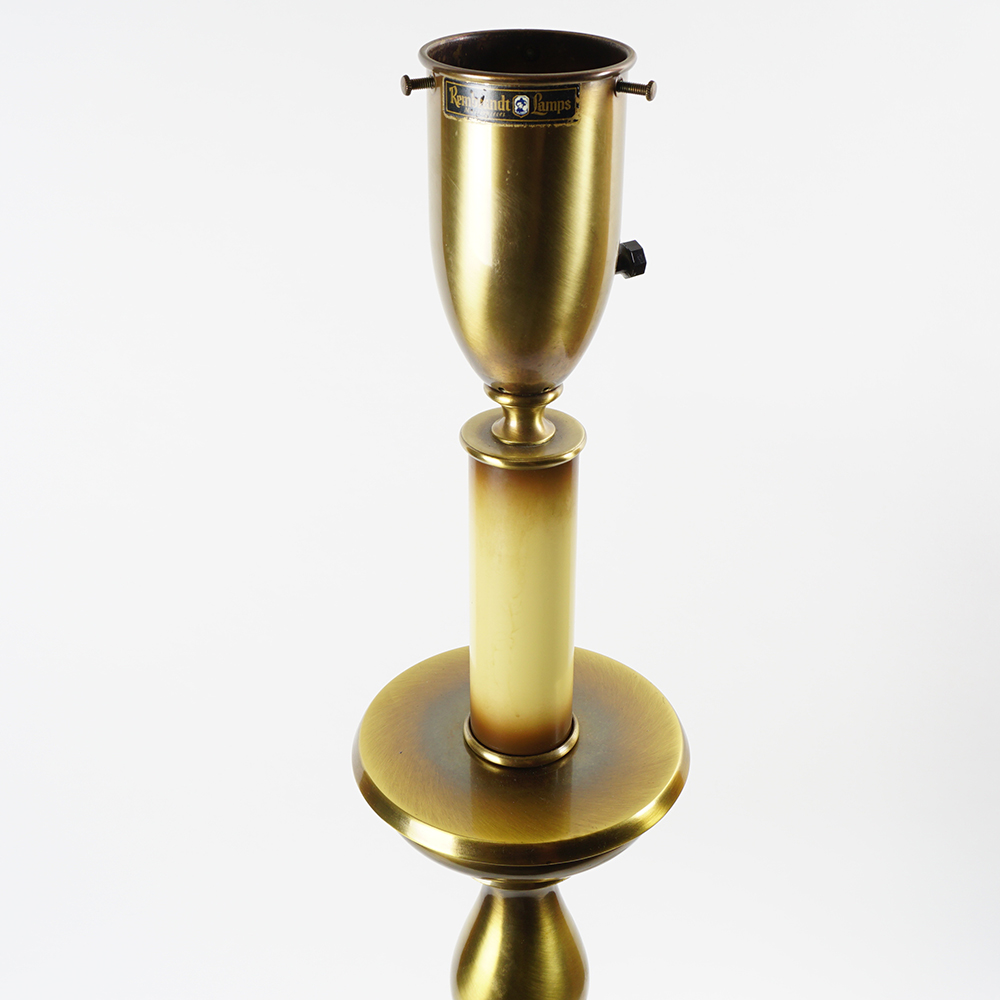 Tall Vintage Brass Buffet Lamp