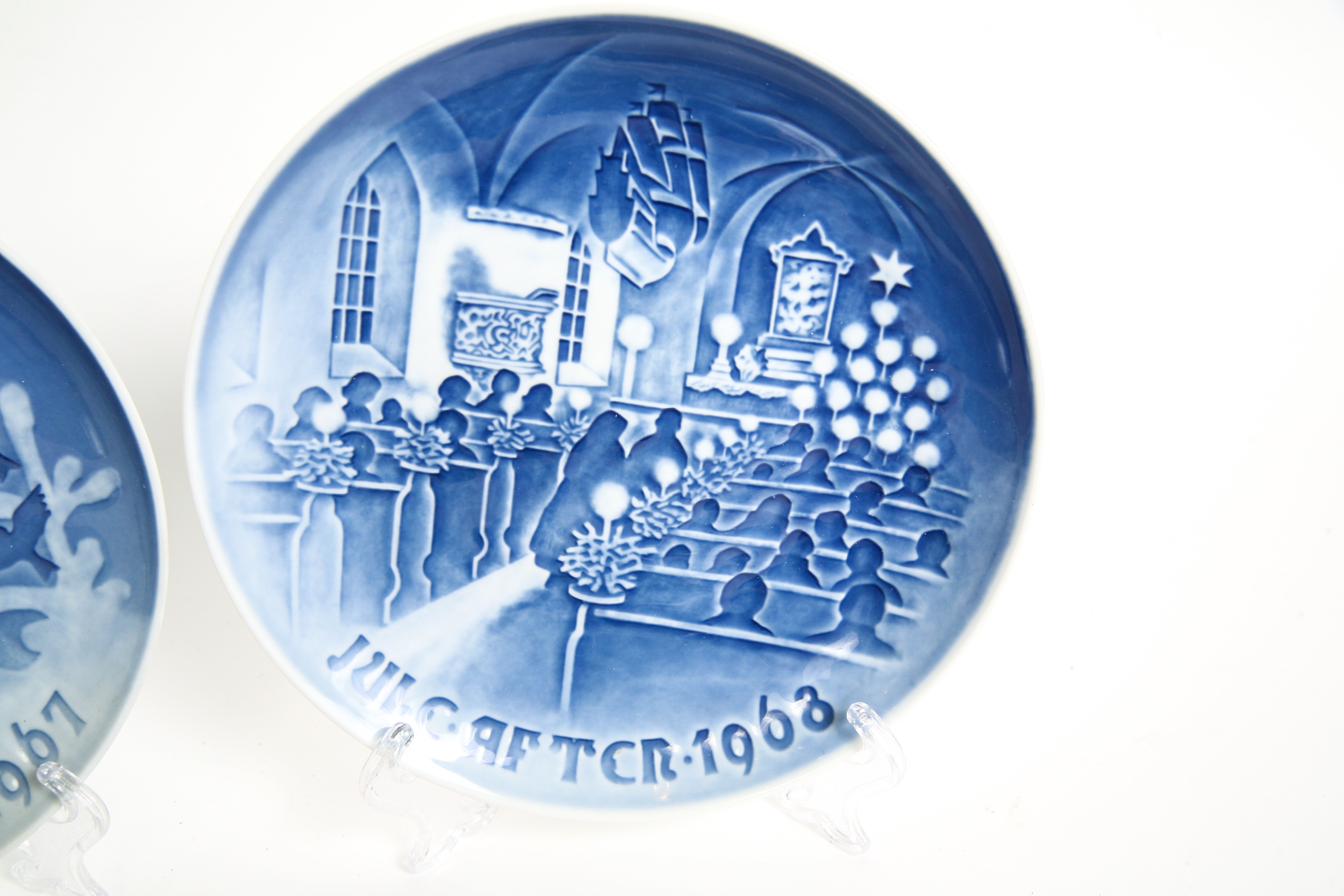 Five 1966-1969 Bing & Grondahl Porcelain Christmas Plates