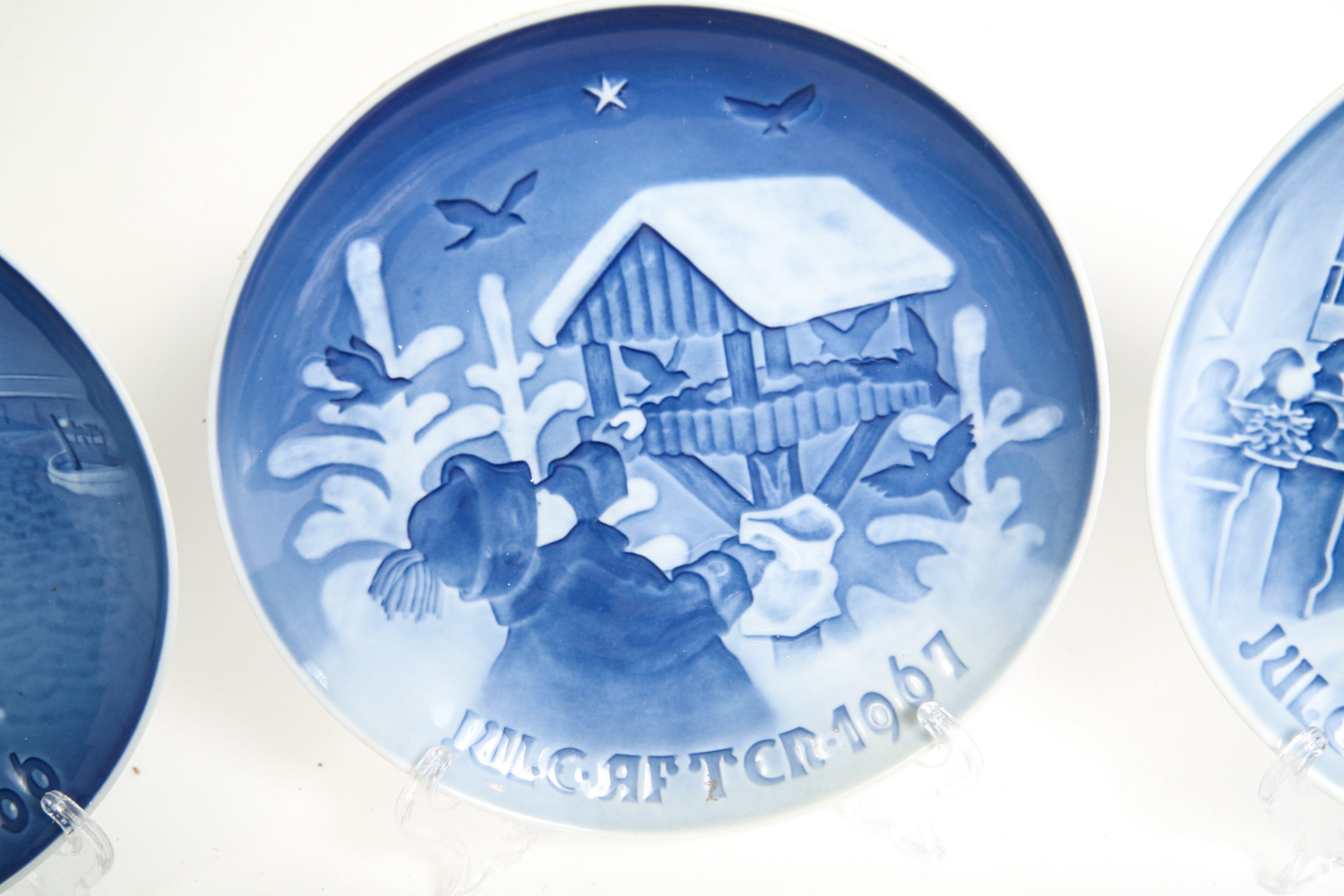 Five 1966-1969 Bing & Grondahl Porcelain Christmas Plates