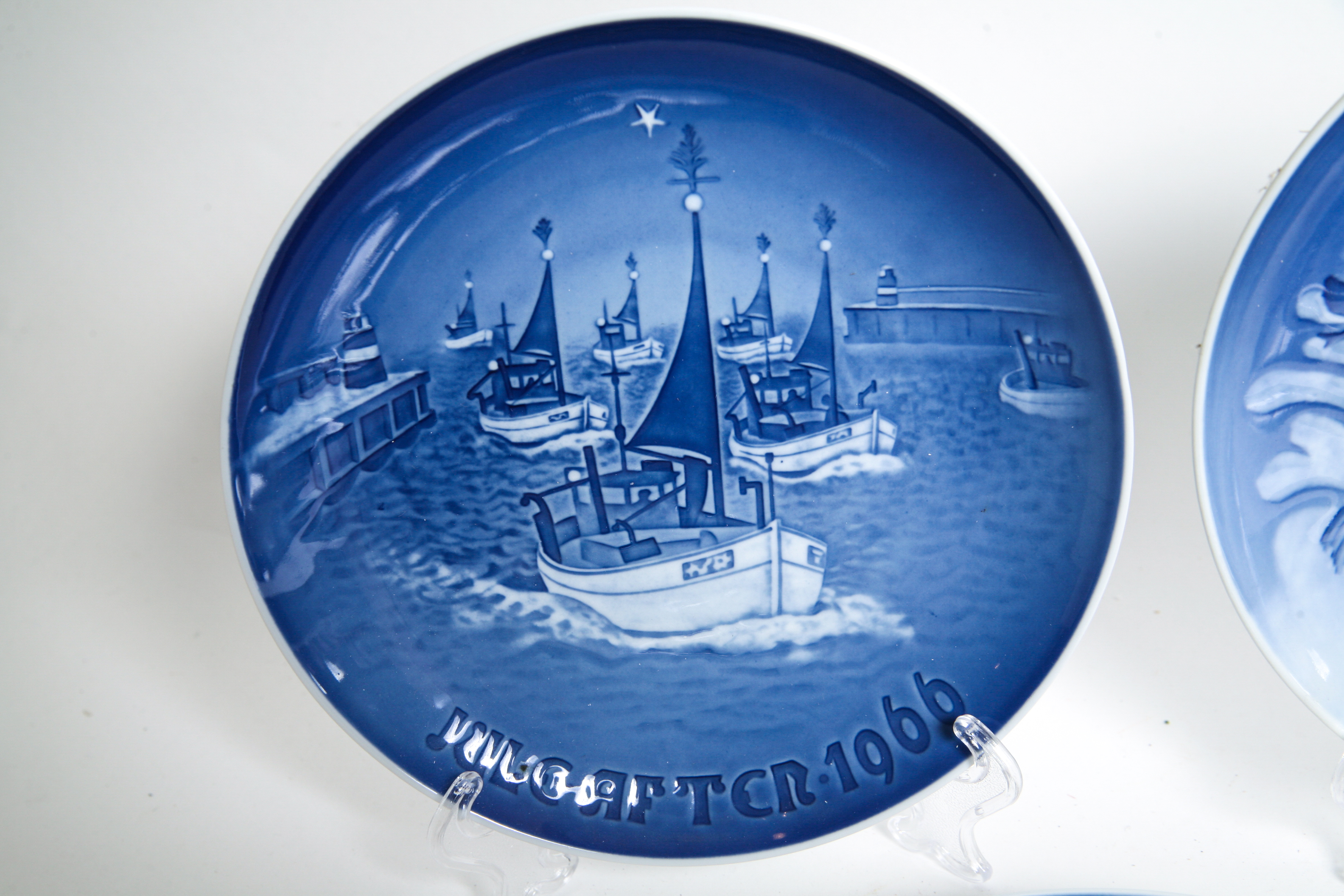 Five 1966-1969 Bing & Grondahl Porcelain Christmas Plates