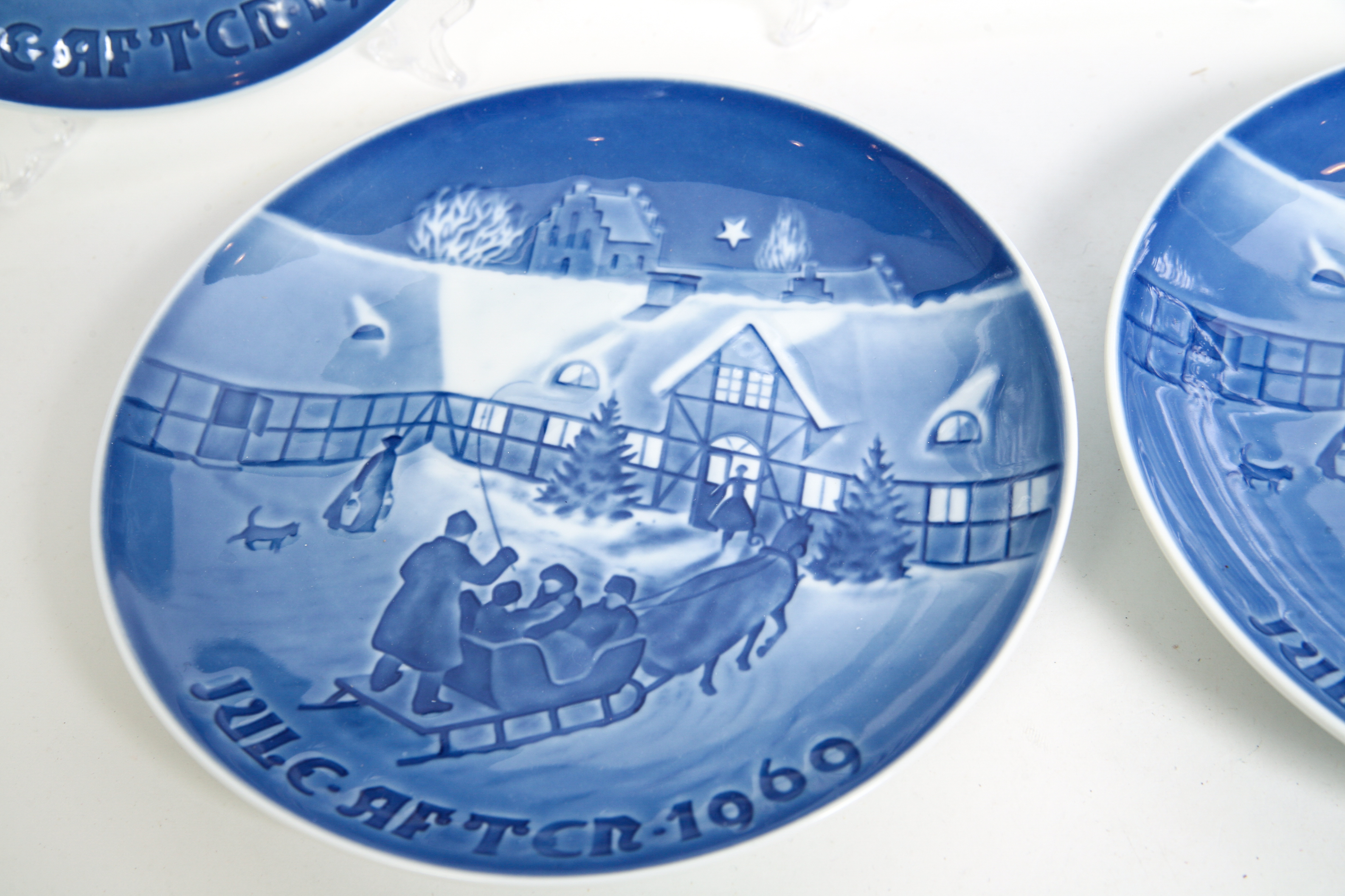 Five 1966-1969 Bing & Grondahl Porcelain Christmas Plates