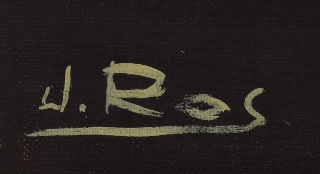 J. Ros Signed Original Oil Painting On Canvas