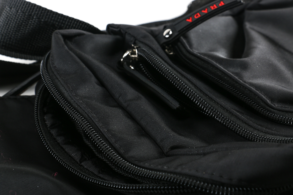 Italian Black Prada Crossbody Bag