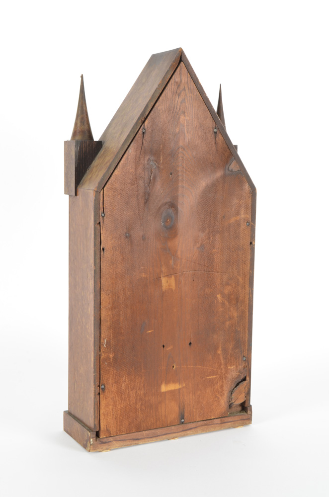 Vintage Reverse Painted Glass Clock