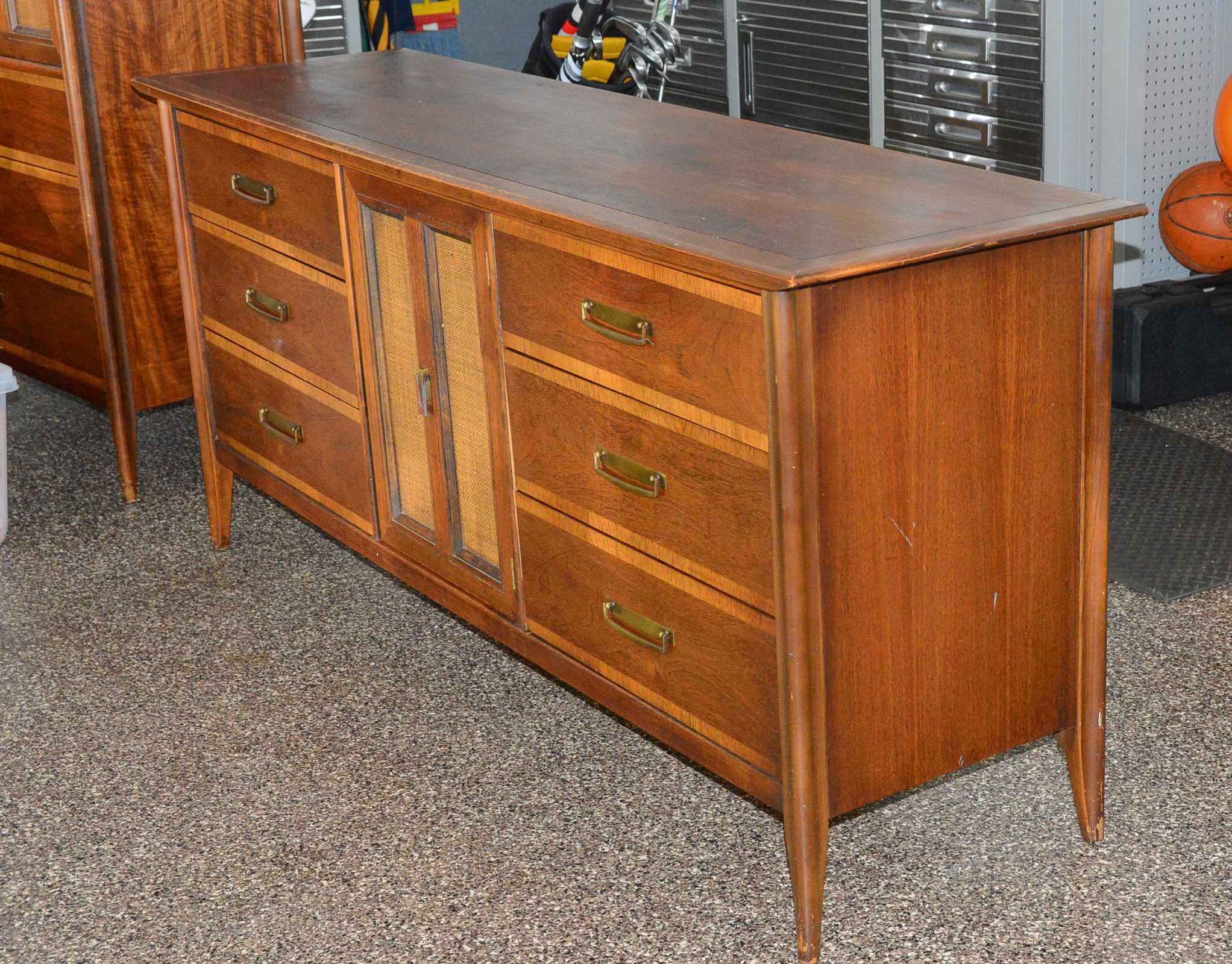Mid Century Modern Dresser with Mirror by Stanley