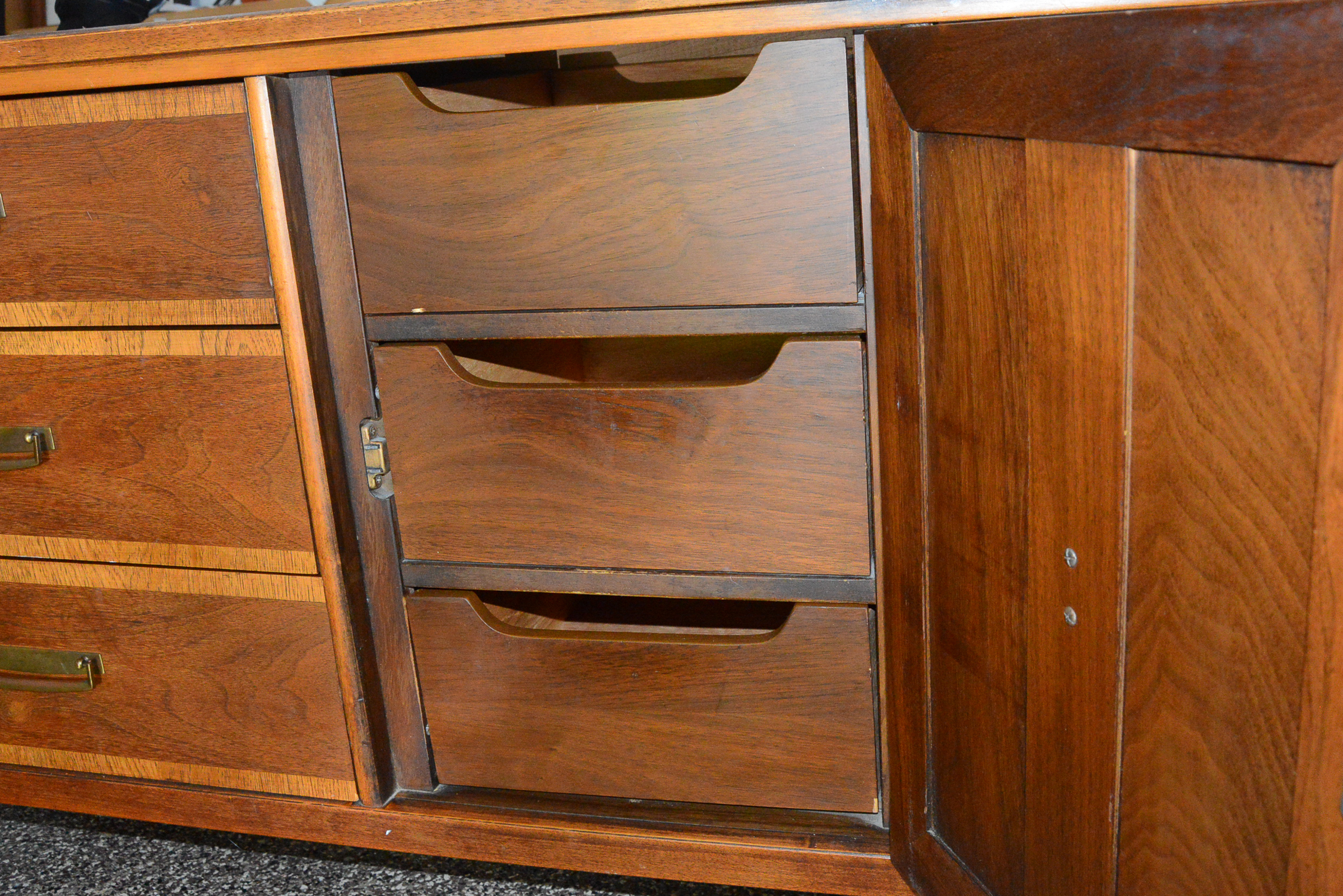 Mid Century Modern Dresser with Mirror by Stanley