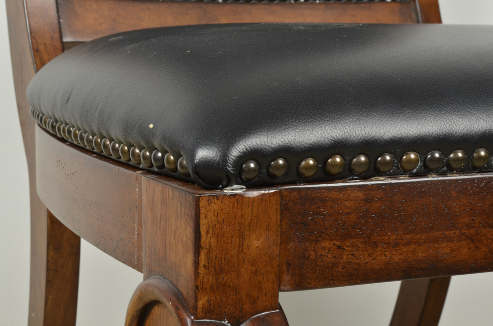 Four Leather Upholstered Dining Chairs