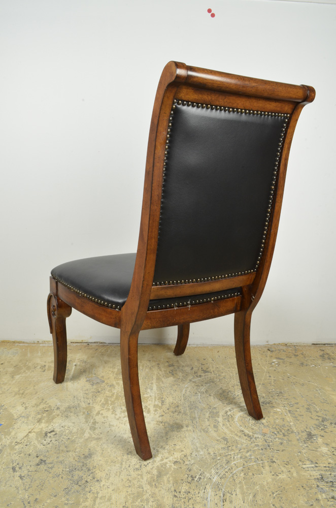Four Leather Upholstered Dining Chairs