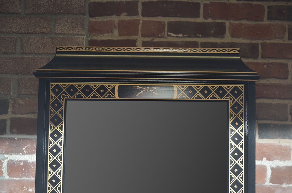 Chinoiserie Black and Gold Curio Cabinet